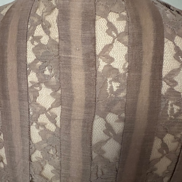 Chan Luu Dress Lace Inserts. Silk/Cotton. Tan - Picture 5 of 9